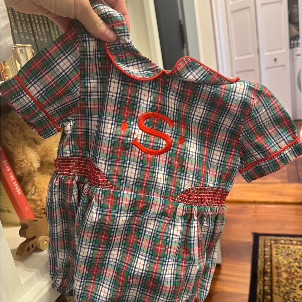 The Beaufort Bonnet Company Plaid One Piece - Red and Green